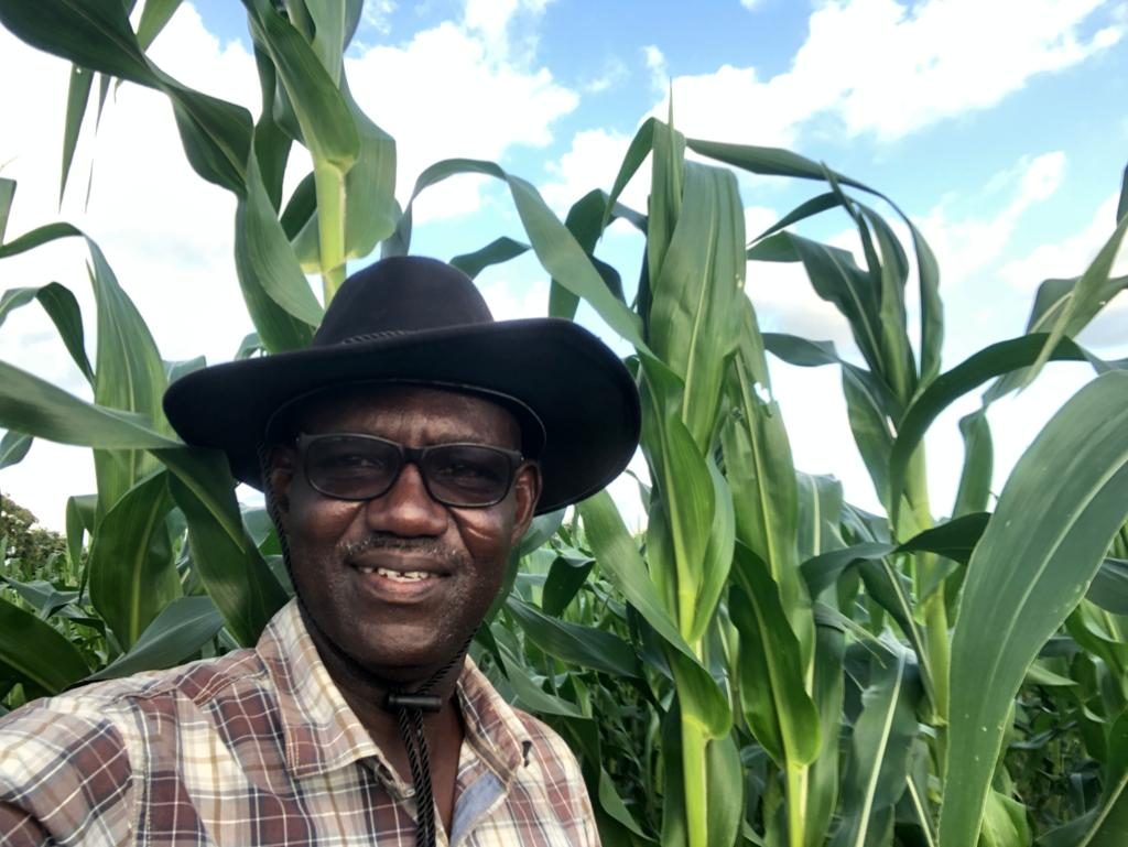 Farmer in maize